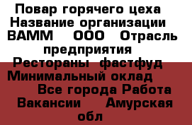 Повар горячего цеха › Название организации ­ ВАММ  , ООО › Отрасль предприятия ­ Рестораны, фастфуд › Минимальный оклад ­ 24 000 - Все города Работа » Вакансии   . Амурская обл.